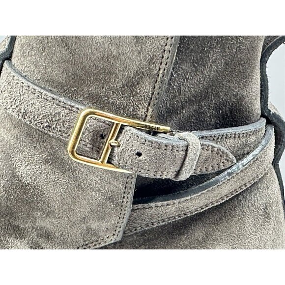 Bally Gray Suede Leather Boots Made In Switzerland Size 11-USA - Picture 9 of 11